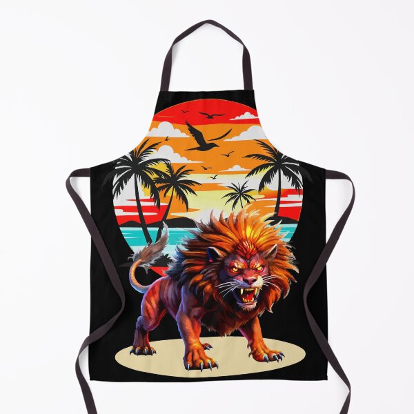 Item preview, Ferocious Lion in Tropical Paradise designed and sold by VikArtStudio.