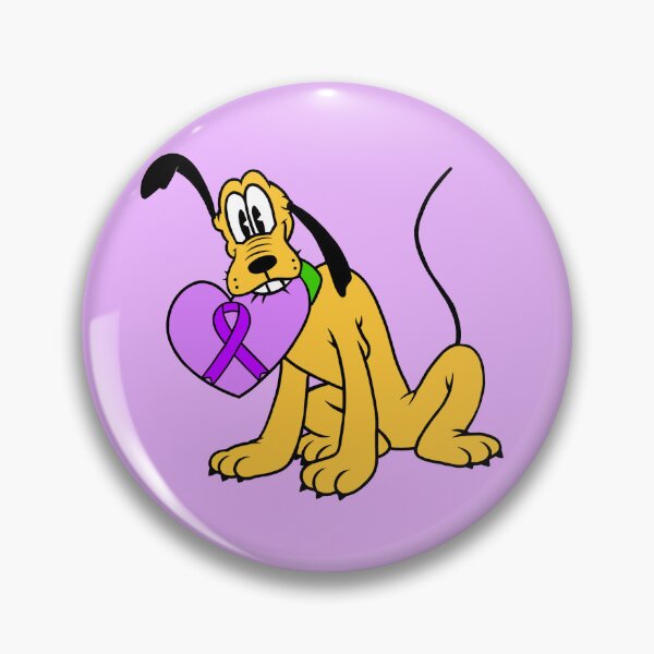 Item preview, Yellow Dog With Awareness Ribbon Heart (Purple) designed and sold by CaitlynConnor.