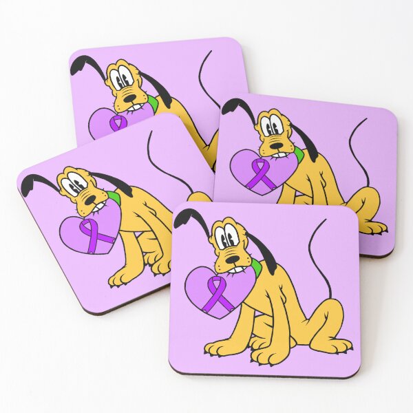 Item preview, Yellow Dog With Awareness Ribbon Heart (Purple) designed and sold by CaitlynConnor.