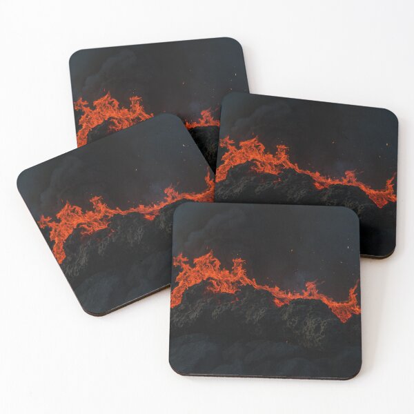 Item preview, Tiny river of magma on fire - volcano lava up close designed and sold by SassyArtistry.