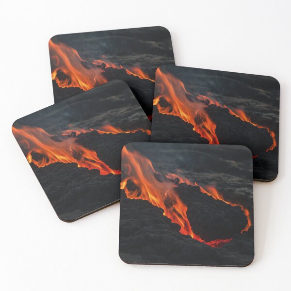 Item preview, Burning magmatic rock in hard lava at volcano designed and sold by SassyArtistry.