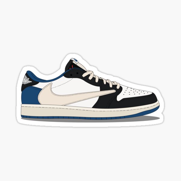 Vista previa del artículo con la obra «Travis Scott Jordan 1 bajo Fragmento», diseñado y vendido por jRocket28.
