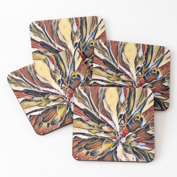 Item preview, Fire stained glass abstract pattern designed and sold by WatercolourLily.