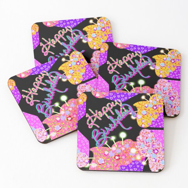 Item preview, Happy Birthday Cake Rainbow Sprinkles / Birthday Candles / Birthday Frosting / Repeating Pattern designed and sold by Victoria Rose.