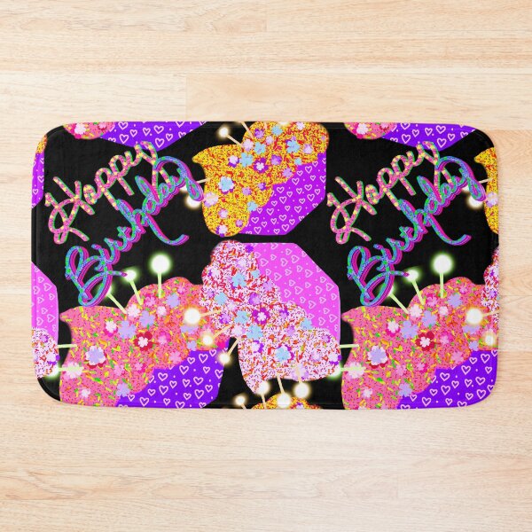 Item preview, Happy Birthday Cake Rainbow Sprinkles / Birthday Candles / Birthday Frosting / Repeating Pattern designed and sold by Victoria Rose.