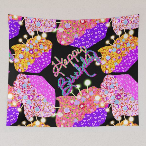 Item preview, Happy Birthday Cake Rainbow Sprinkles / Birthday Candles / Birthday Frosting / Repeating Pattern designed and sold by Victoria Rose.