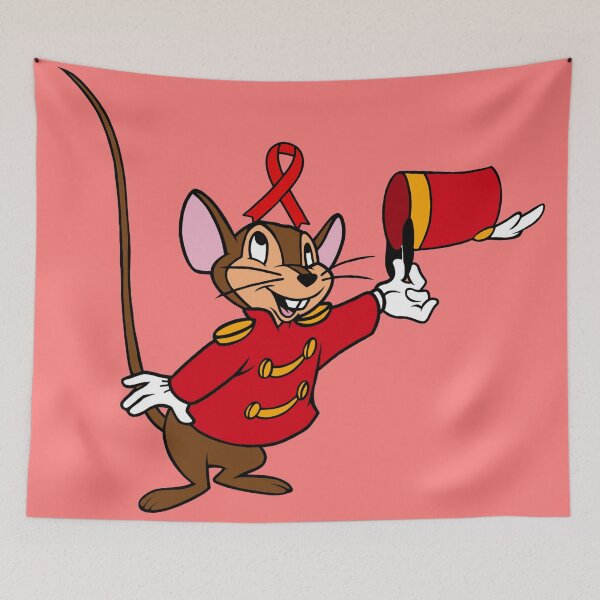 Item preview, Circus Mouse With Awareness Ribbon on His Head (Red) designed and sold by CaitlynConnor.