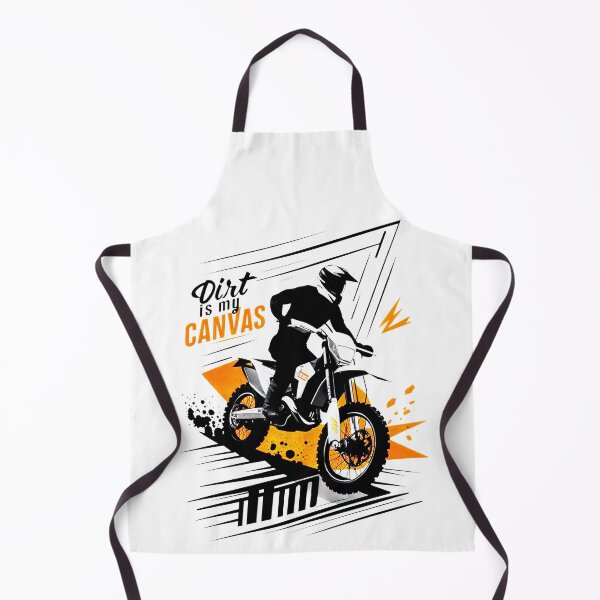 Item preview, Orange Fury on Grey Canvas: Motocross Artist Carves Thrills in Dirt designed and sold by SplashTastic.