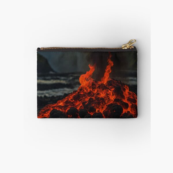 Item preview, Burning pile of lava rocks on beach designed and sold by SassyArtistry.