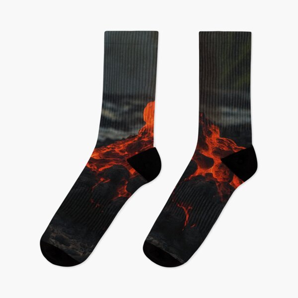 Item preview, Burning pile of lava rocks on beach designed and sold by SassyArtistry.