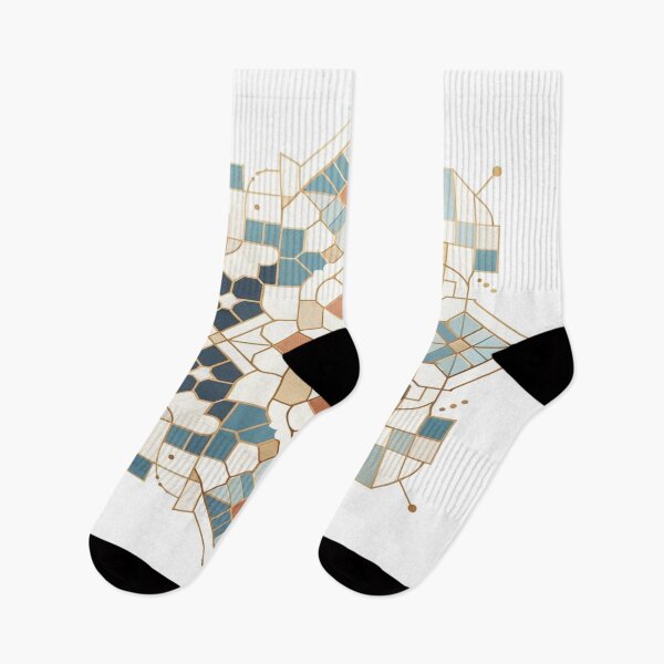 Item preview, Beautiful modern oriental watercolor geometric mosaic designed and sold by cj-digital.
