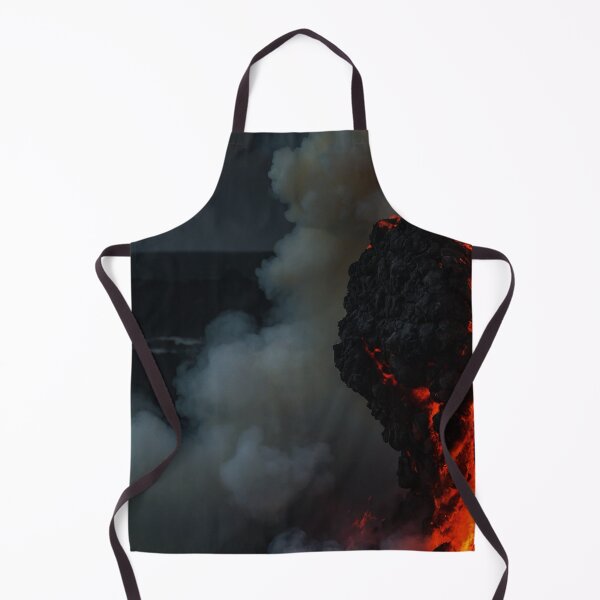Item preview, Burning lava flowing from volcano into ocean designed and sold by SassyArtistry.