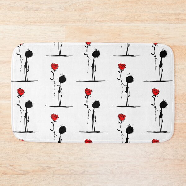 Item preview, Boy with Red Rose in Love designed and sold by MagicColorPrint.