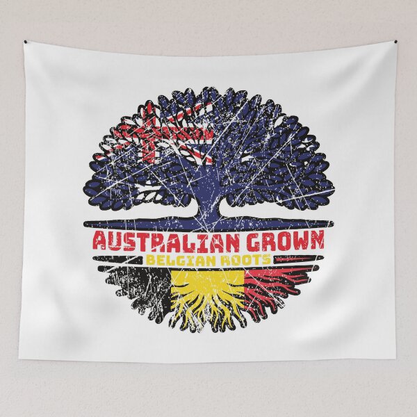 Item preview, Belgium Belgian Australian Australia Tree Roots Flag designed and sold by FlagX.