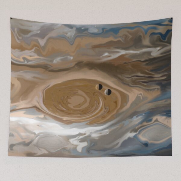 Item preview, Jupiter’s Moons Io and Europa designed and sold by ArtbyMikkiC.