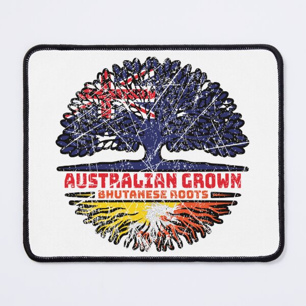 Item preview, Bhutan Bhutanese Australian Australia Tree Roots Flag designed and sold by FlagX.