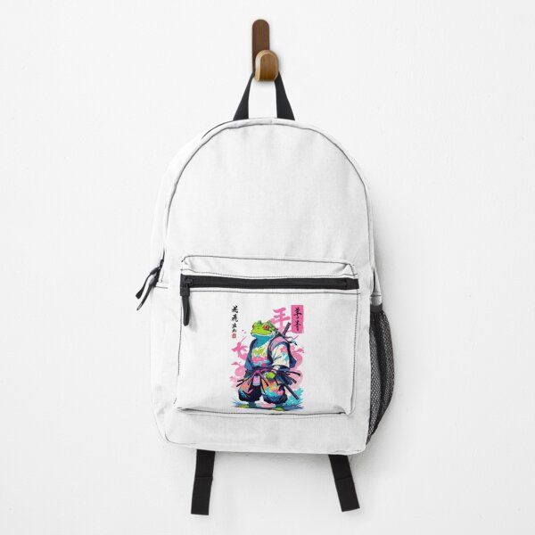 Item preview, Samurai Frog Aesthetic Vaporwave Style Japan designed and sold by LuminOrb.
