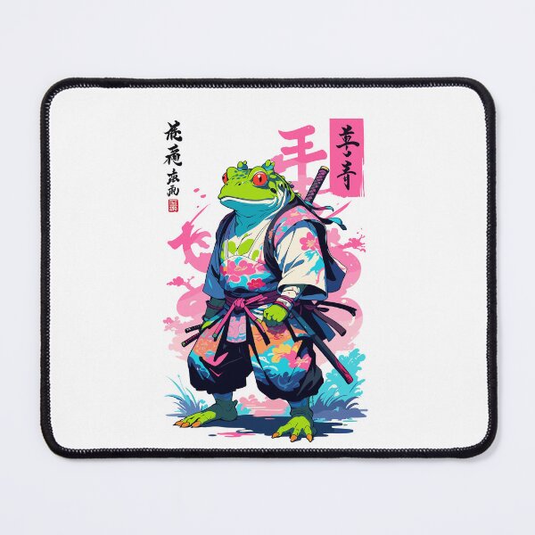 Item preview, Samurai Frog Aesthetic Vaporwave Style Japan designed and sold by LuminOrb.