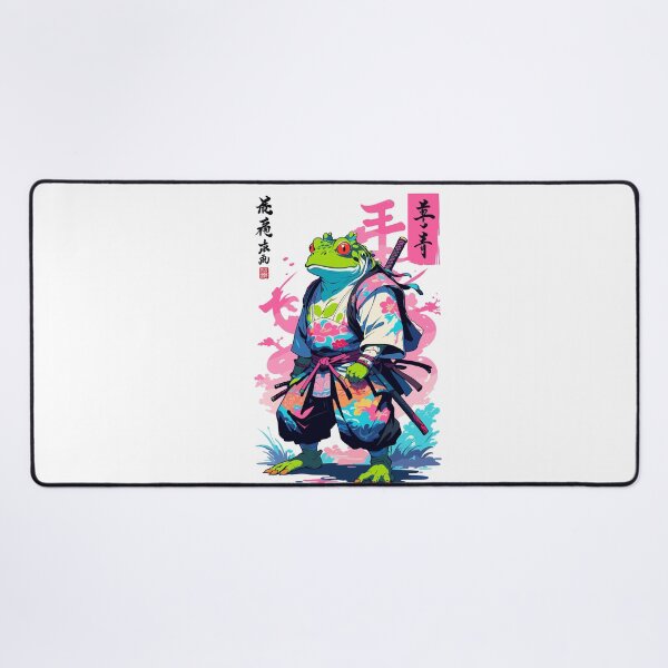 Item preview, Samurai Frog Aesthetic Vaporwave Style Japan designed and sold by LuminOrb.