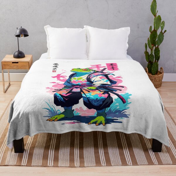 Item preview, Samurai Frog Aesthetic Vaporwave Style Japan designed and sold by LuminOrb.