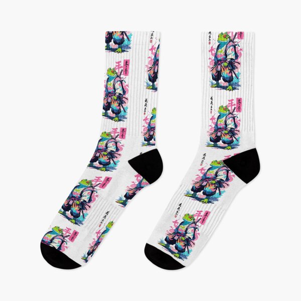 Item preview, Samurai Frog Aesthetic Vaporwave Style Japan designed and sold by LuminOrb.