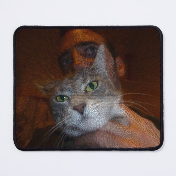 Item preview, Quadriptych photograph of man with cat Pop art designed and sold by Carré Comme Orange.