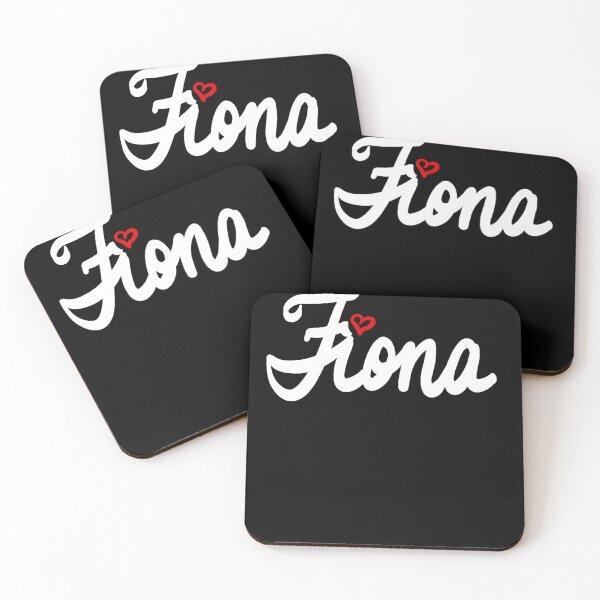 Item preview, Fiona popular girls first name in white on black. Personalized personalised customised name Fiona designed and sold by Artonmytee.