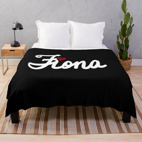 Item preview, Fiona popular girls first name in white on black. Personalized personalised customised name Fiona designed and sold by Artonmytee.