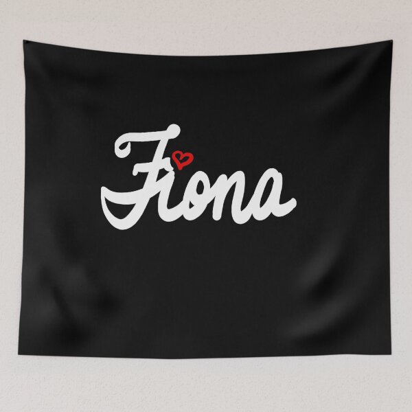 Item preview, Fiona popular girls first name in white on black. Personalized personalised customised name Fiona designed and sold by Artonmytee.
