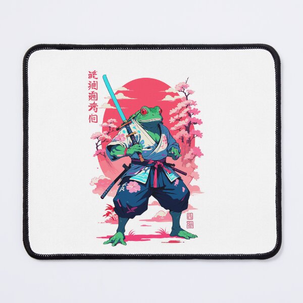 Item preview, Samurai Frog Aesthetic Vaporwave Style Japan designed and sold by LuminOrb.