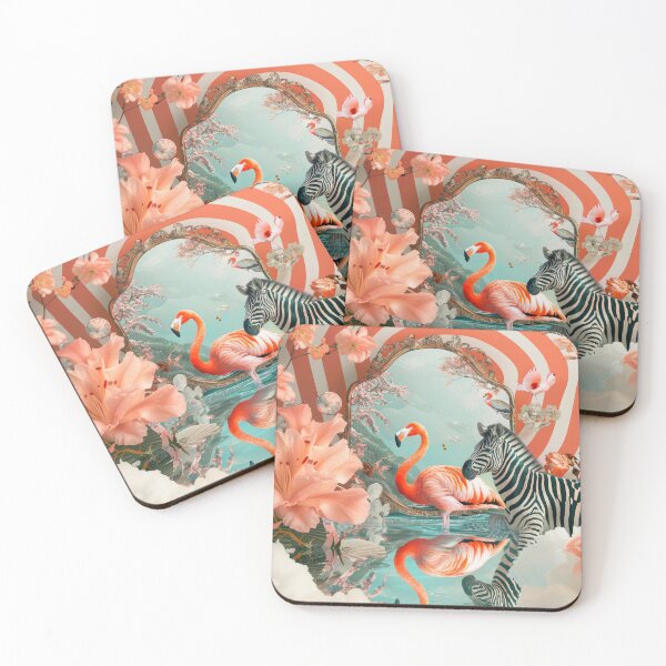 Item preview, zebra and flamingo  designed and sold by Ladidia.