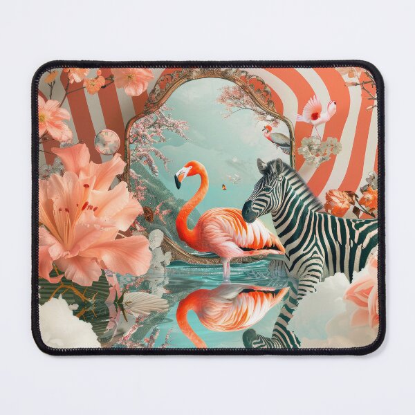 Item preview, zebra and flamingo designed and sold by Ladidia.