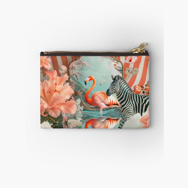 Item preview, zebra and flamingo  designed and sold by Ladidia.