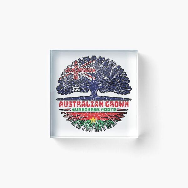 Item preview, Burkina Faso Burkinabe Australian Australia Tree Roots Flag designed and sold by FlagX.