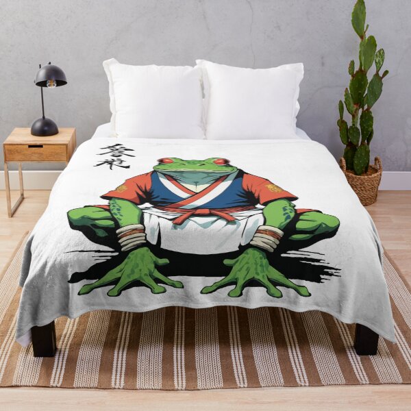 Item preview, Samurai Frog & Vintage Ukiyo-e Style Design designed and sold by LuminOrb.