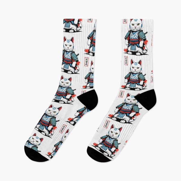 Item preview, Samurai cat in Japanese samurai artwork designed and sold by LuminOrb.