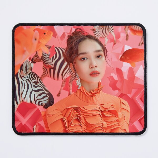 Item preview, asian woman, pink designed and sold by Ladidia.