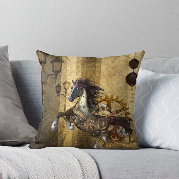 Item preview, Awesome steampunk horse, clocks and gears in golden colors designed and sold by nicky2342.