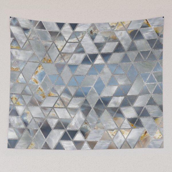 Item preview, Geometric Translucent Agate and Mother of pearl  designed and sold by Nartissima.