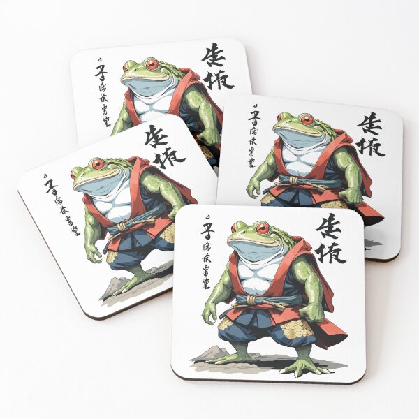 Item preview, Samurai Frog Vintage Ukiyo-e Style Japan Art designed and sold by LuminOrb.