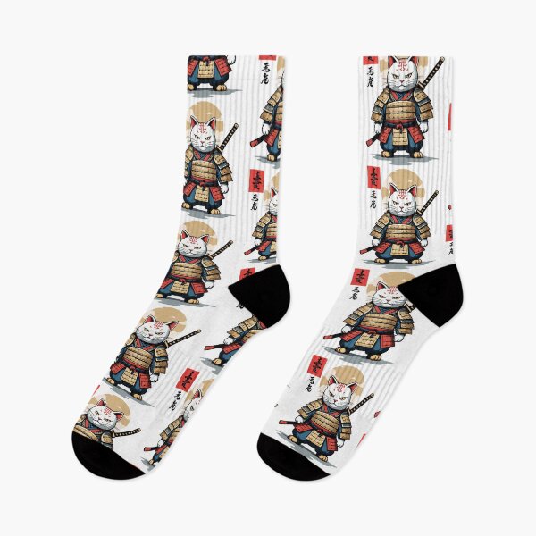 Item preview, Samurai Cat Asian Ukiyo-E Style Aesthetic designed and sold by LuminOrb.
