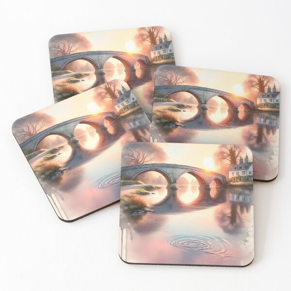 Item preview, Sunrise Bridge - Beautiful Watercolor  designed and sold by DepictionDesign.
