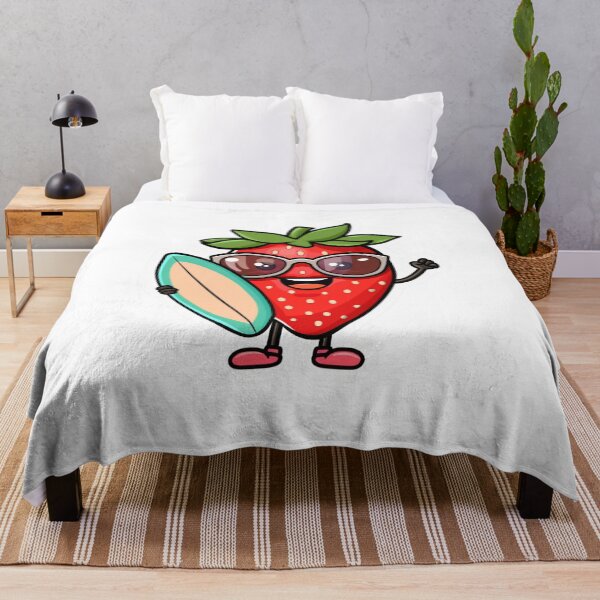 Aperçu de l'œuvre Joyeux surfeur aux fraises créée et vendue par NicolasGlowArt.