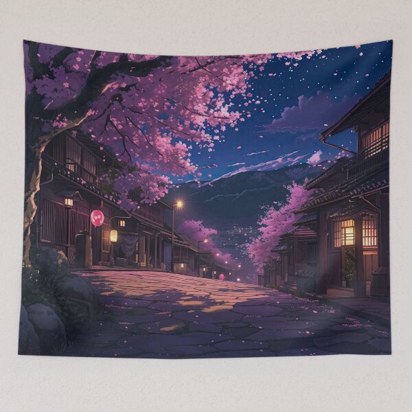 Item preview, Sakura Nights in Kyoto designed and sold by KyzArt01.