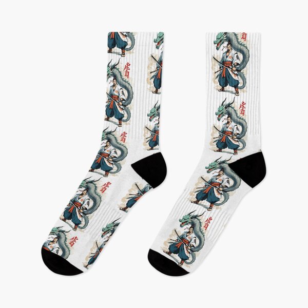 Item preview, Dragon Samurai Vintage Ukiyo-e Style Artwork designed and sold by LuminOrb.