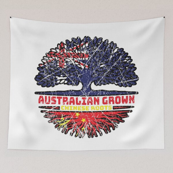 Item preview, China Chinese Australian Australia Tree Roots Flag designed and sold by FlagX.