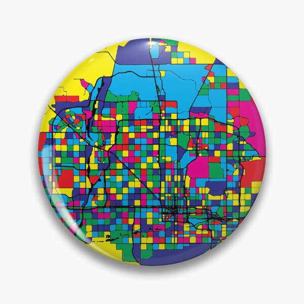 Item preview, Phoenix City Map - Colorful Abstract Art Print designed and sold by Stadify.