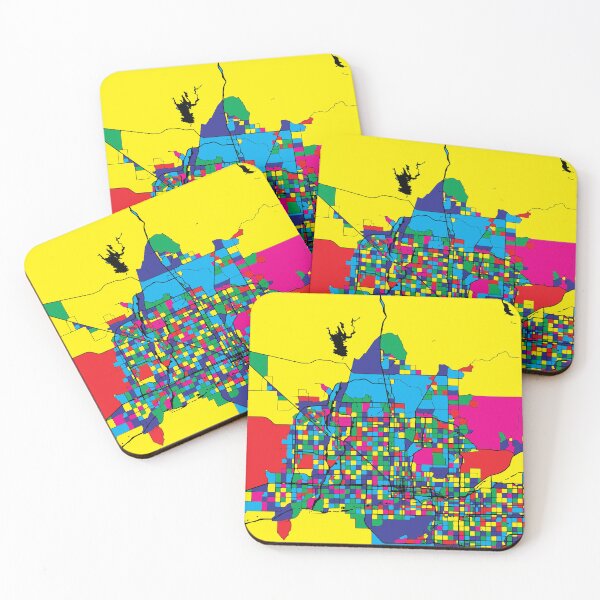 Item preview, Phoenix City Map - Colorful Abstract Art Print designed and sold by Stadify.