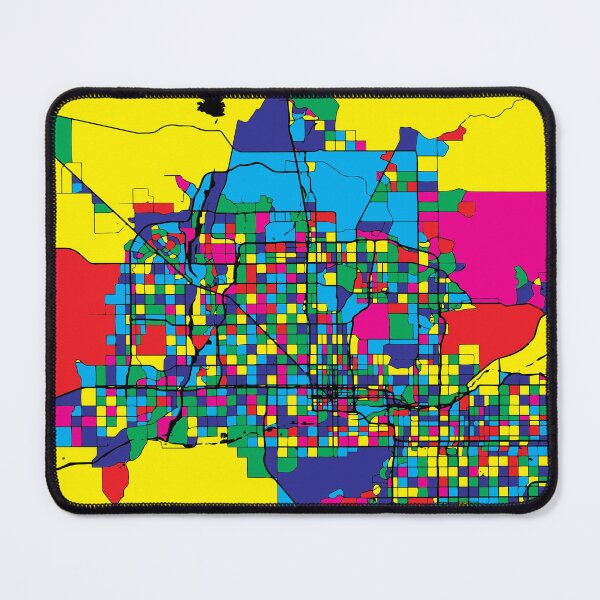 Item preview, Phoenix City Map - Colorful Abstract Art Print designed and sold by Stadify.