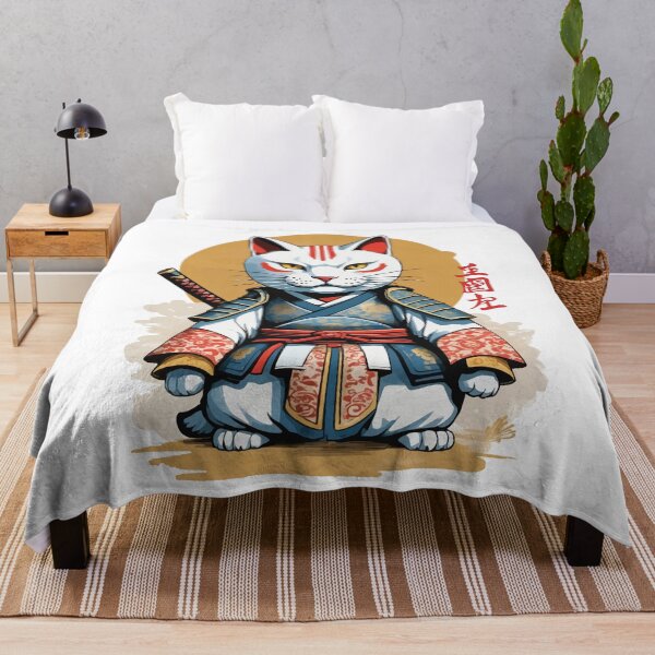 Item preview, Samurai Cat Japanese Artwork Anime Design designed and sold by LuminOrb.